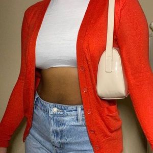 J. Crew Factory Orange Cardigan